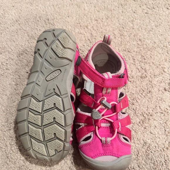 Little Kids' Keen Seacamp II CNX Sz 3 Very Berry / Dawn Pink Sz 1 Barely Worn - Picture 15 of 16